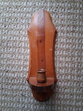 Brown Wood Wall Sconce Shelf - Decorative Home Wall Decor